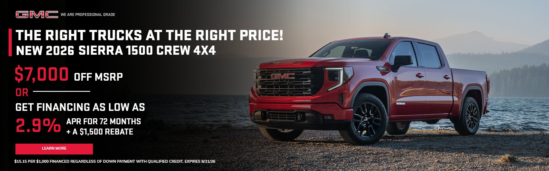 New 2026 GMC Sierra 1500 Crew Cab 4x4