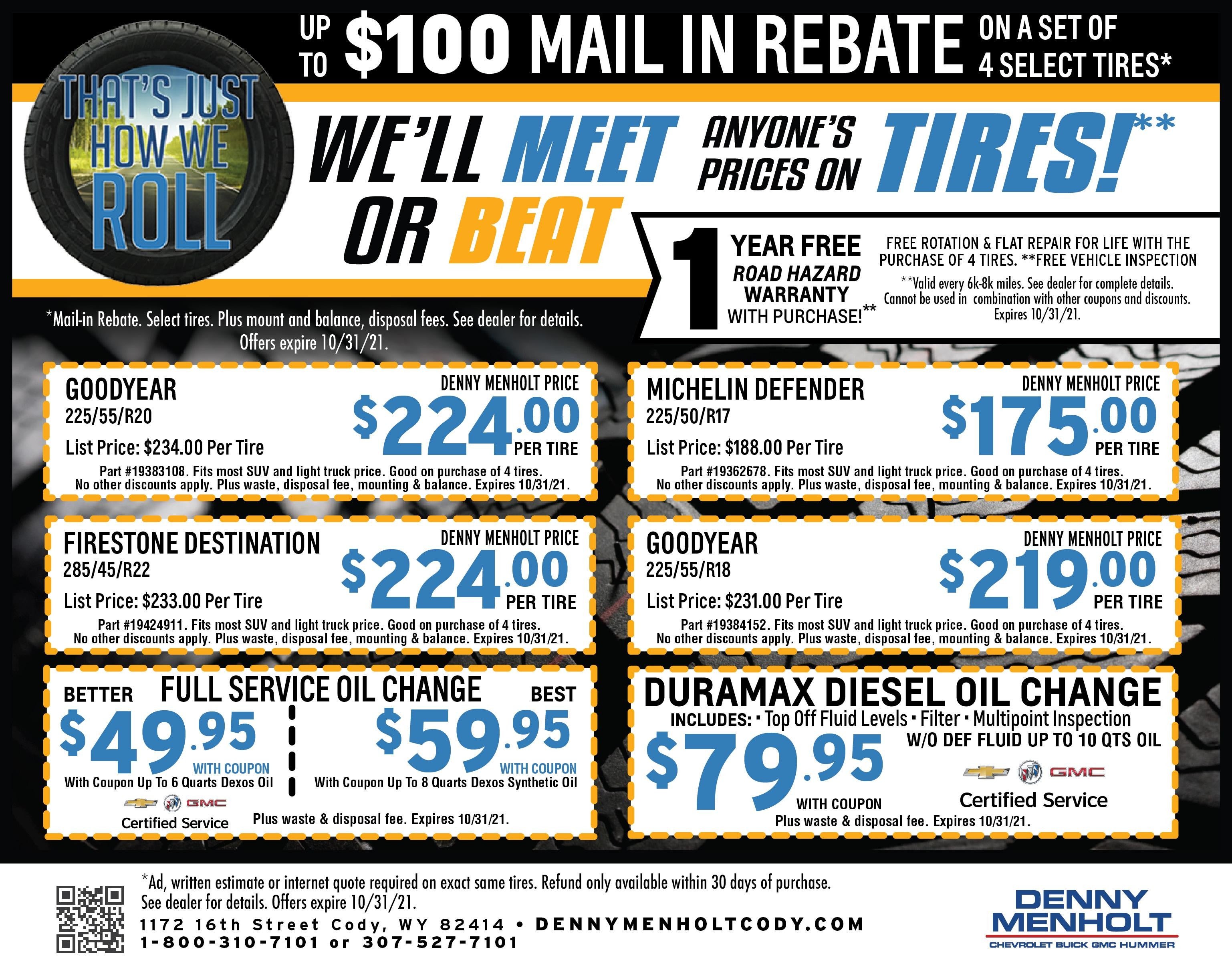 offer on tires